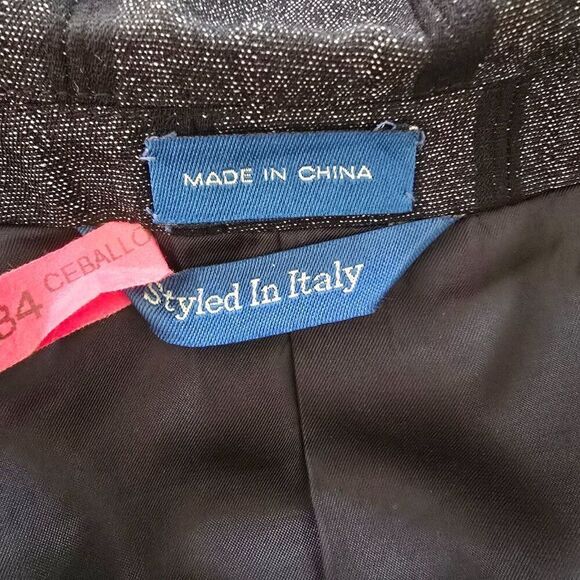 Giorgio Brutini Sport Coat Blazer Jacket Men’s 46L Charcoal Gray Black Striped - Picture 11 of 12